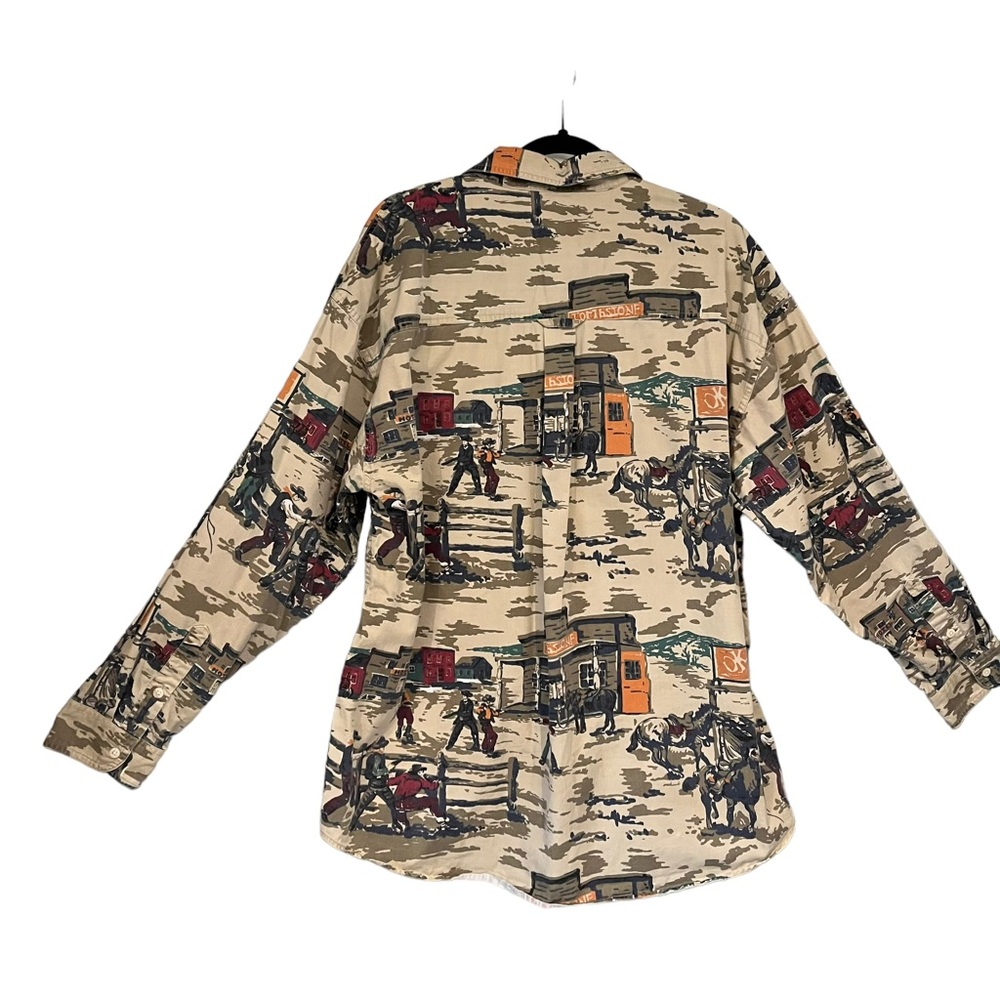 Vintage Gant Trapper Twill Salty Dog L/S Shirt Tombstone Western, Sz L - Picture 2 of 14